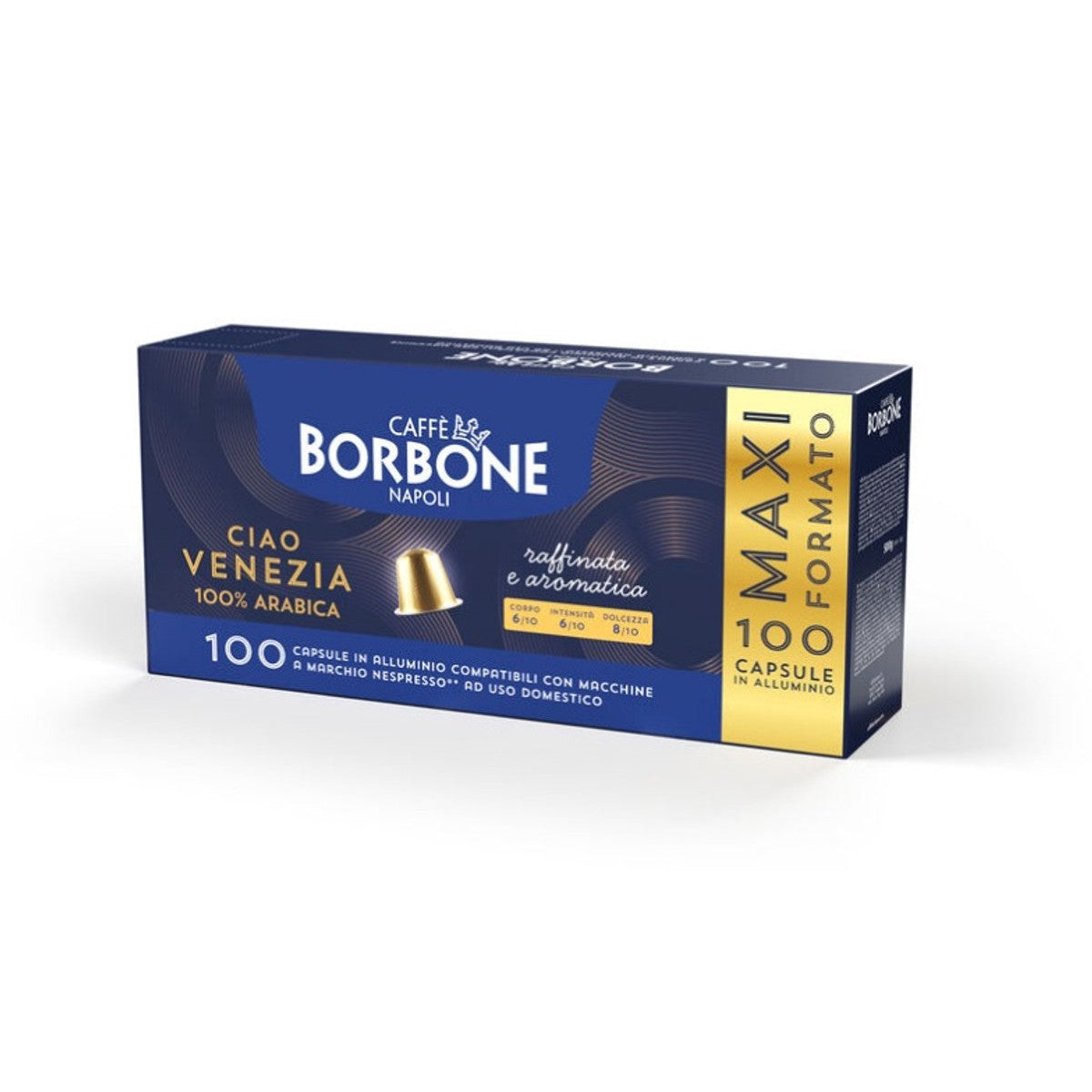 Borbone Nespresso CIAO VENEZIA - 100 Koffiecups Compatibel met Nespresso Coffee Machine