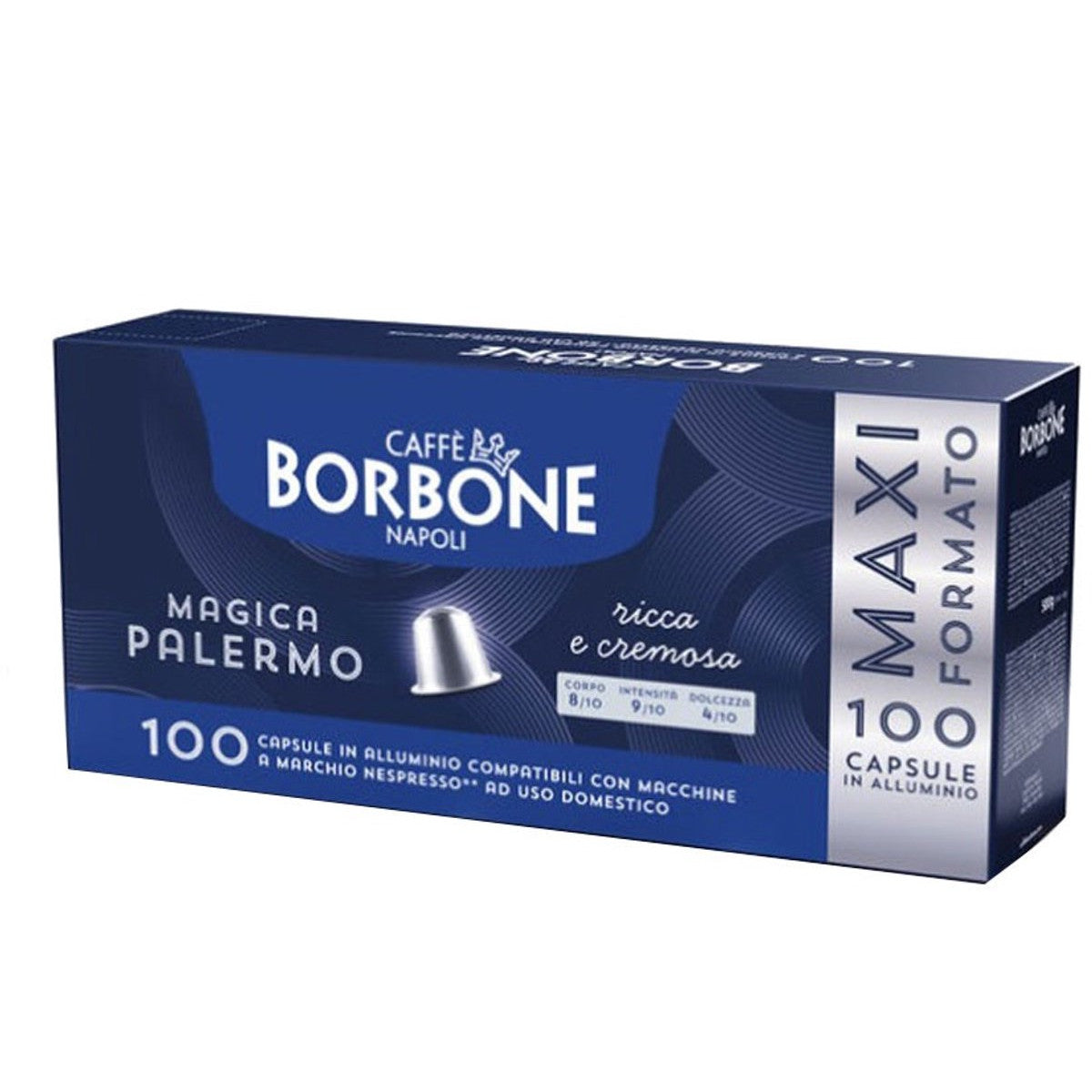 Borbone Nespresso MAGICA PALERMO - 100 Koffiecups Compatibel met Nespresso Coffee Machine
