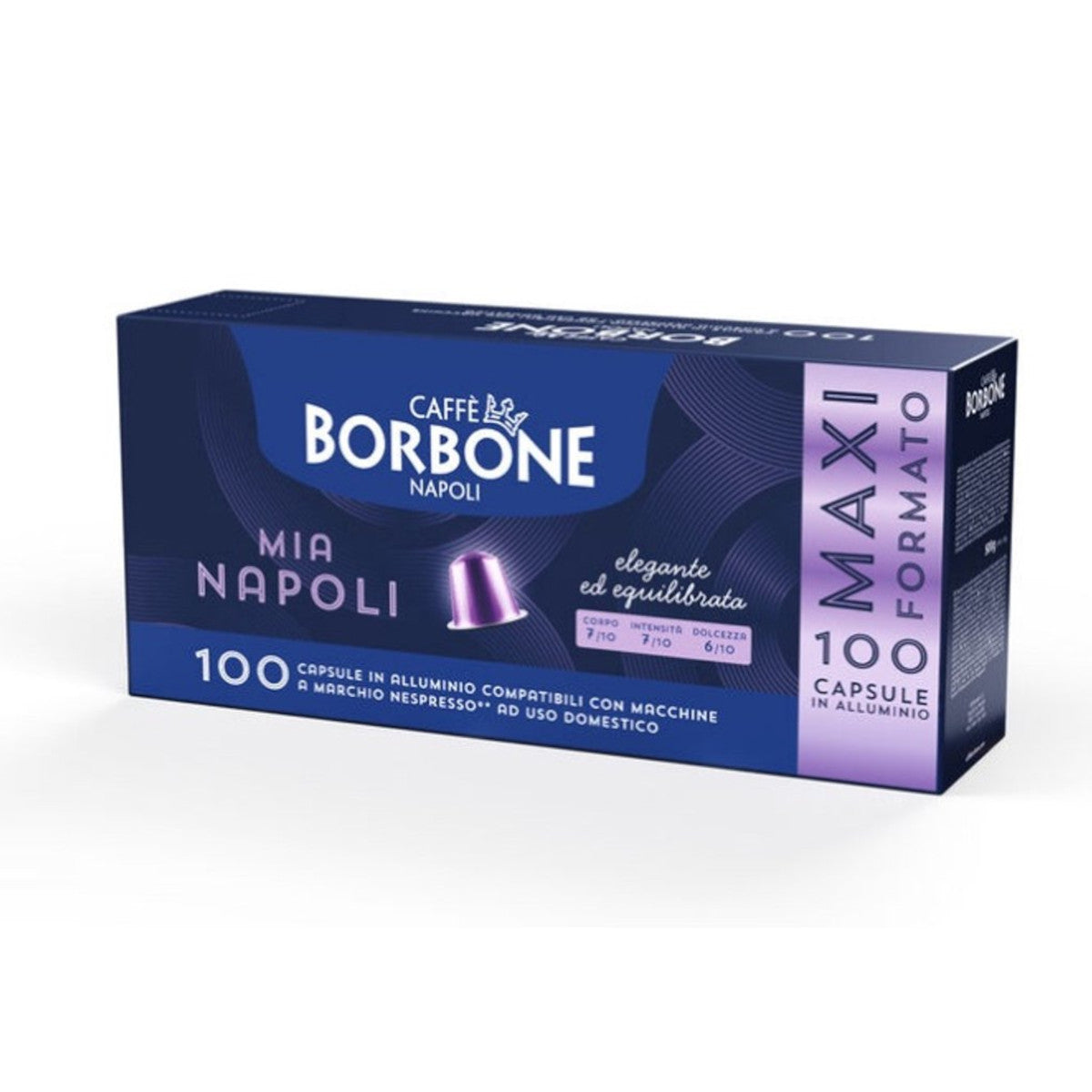 Borbone Nespresso MIA NAPOLI - 100 Koffiecups Compatibel met Nespresso Coffee Machine