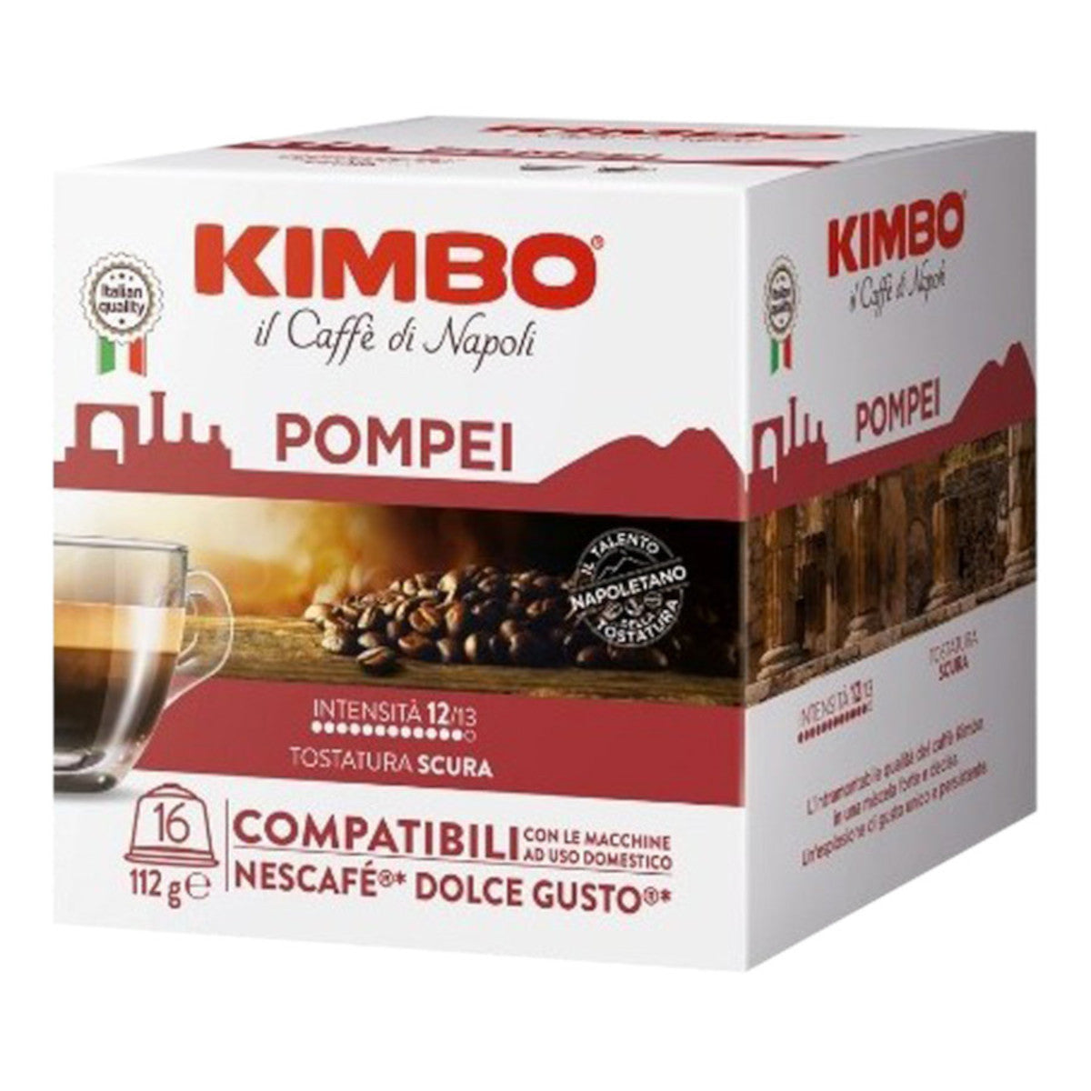 Kimbo il Caffe di Napoli Pompei - 16 Koffiecups Compatibel met Nescafe Dolce Gusto