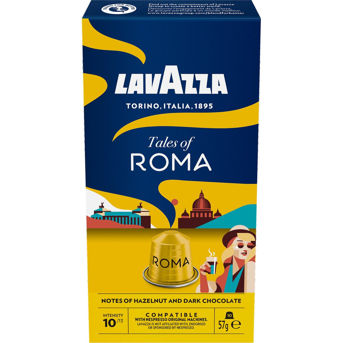 Lavazza Tales Of Roma - 10 Koffiecups Compatibel met Nespresso Coffee Machine