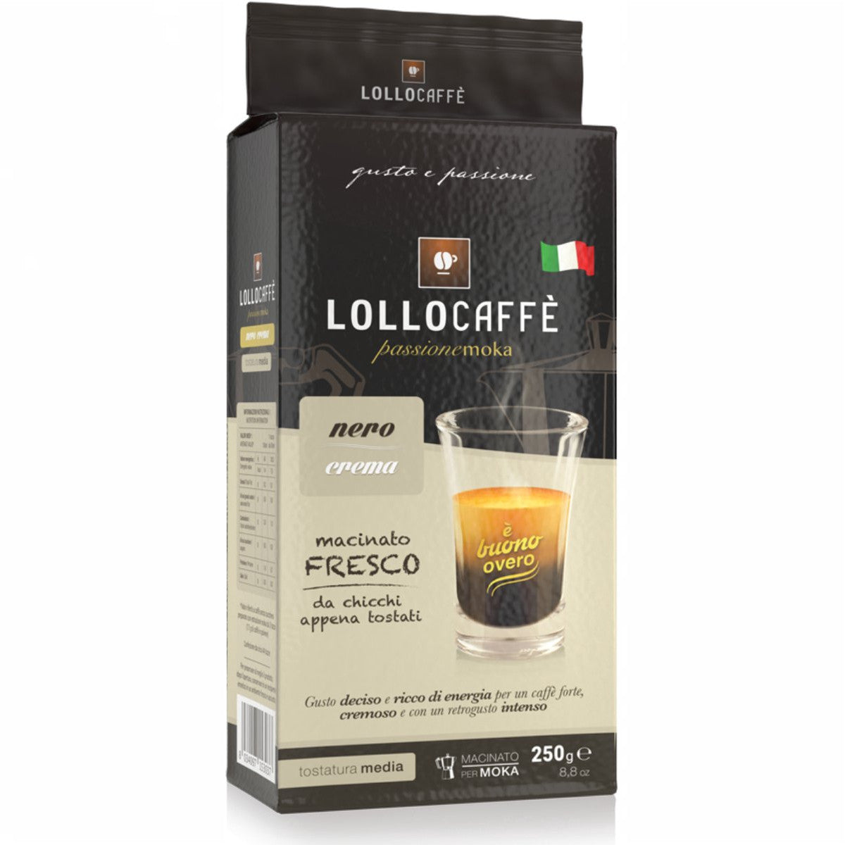 Lollocaffe Nero Crema - Gemalen Koffie - 250g