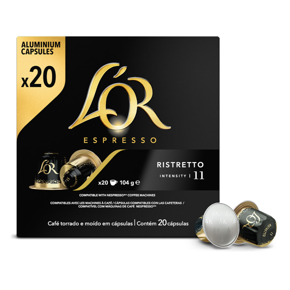 L'Or Espresso Ristretto - 20 Koffiecups Compatibel met Nespresso Coffee Machine
