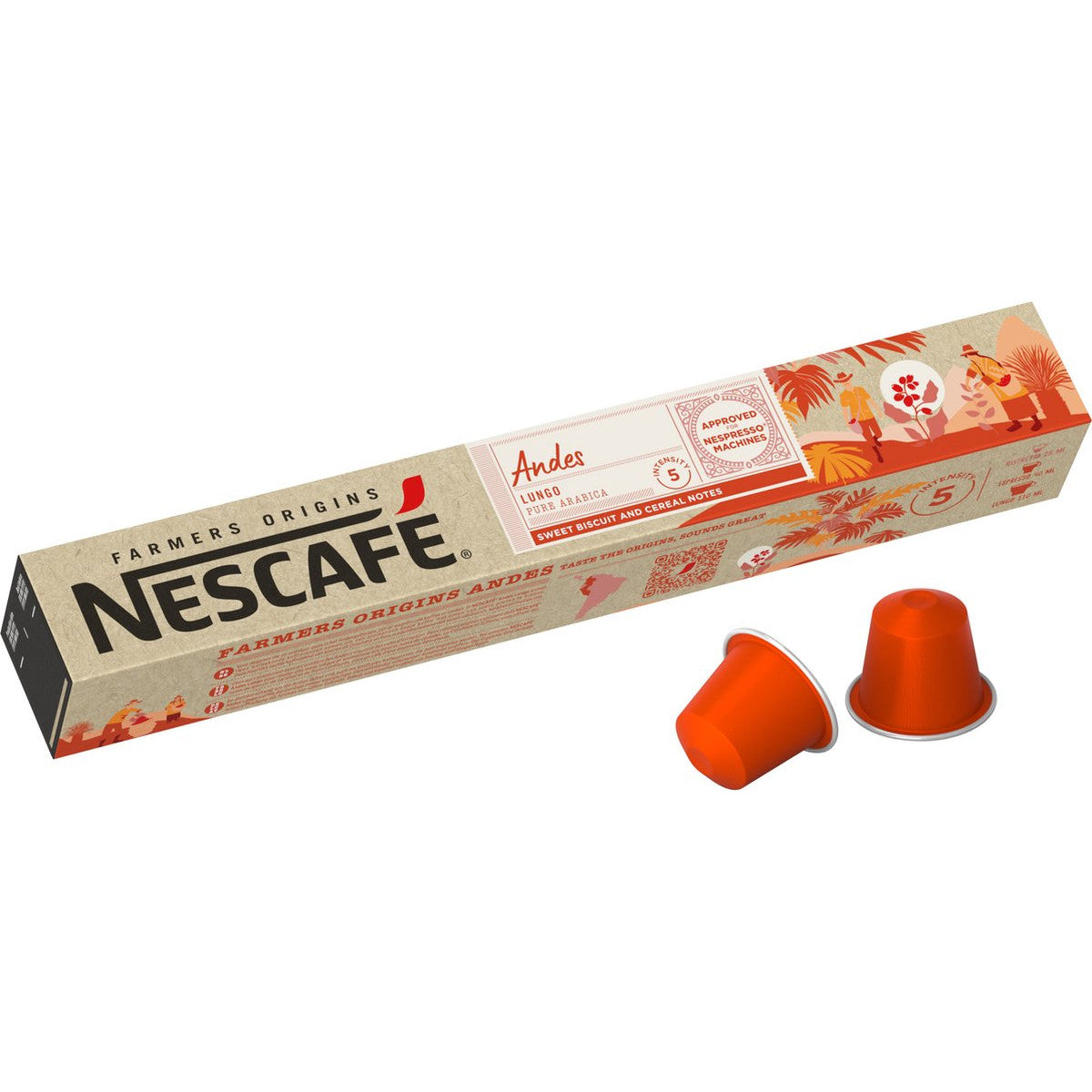 Nescafe Farmers Origins Andes - 10 Koffiecups Compatibel met Nespresso Coffee Machine
