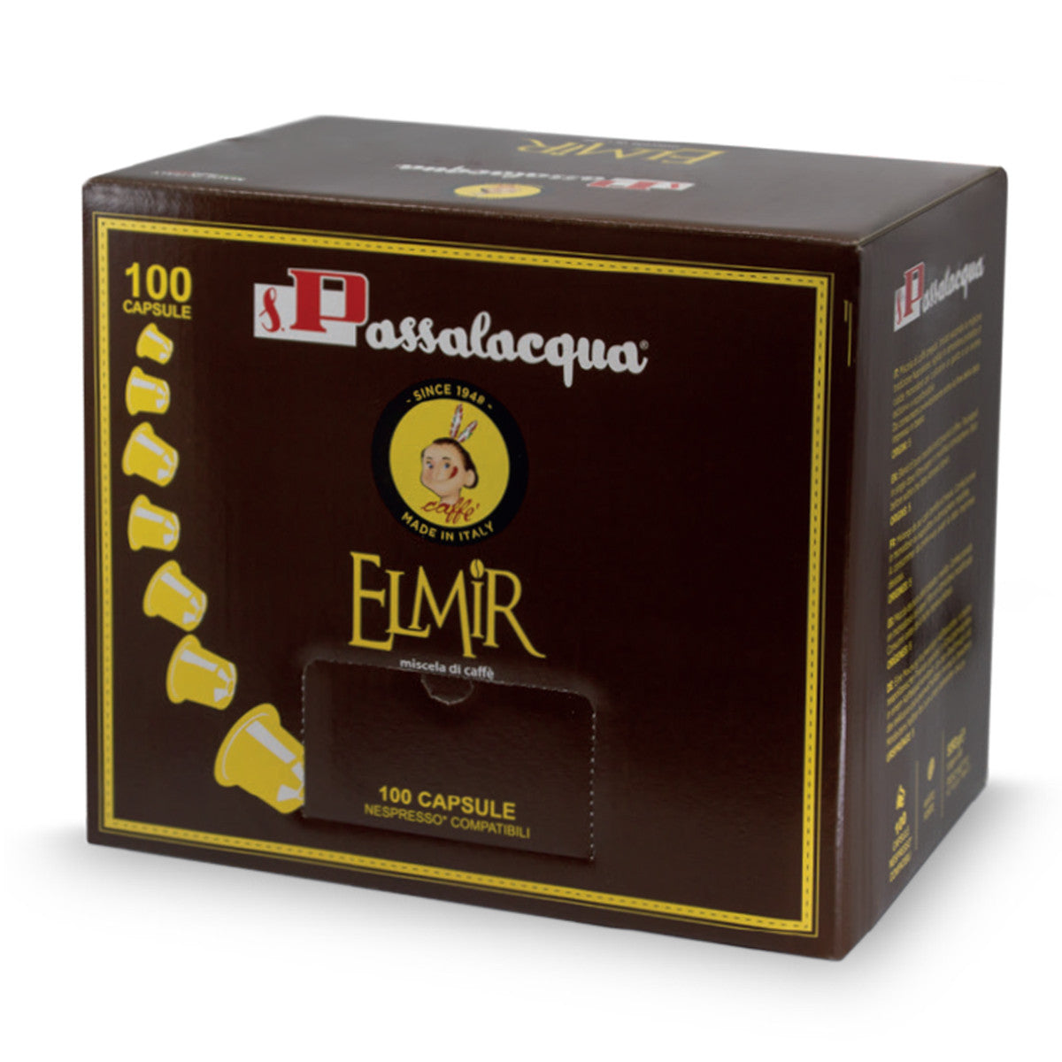 Passalacqua Elmir - 100 Koffiecups Compatibel met Nespresso Coffee Machine