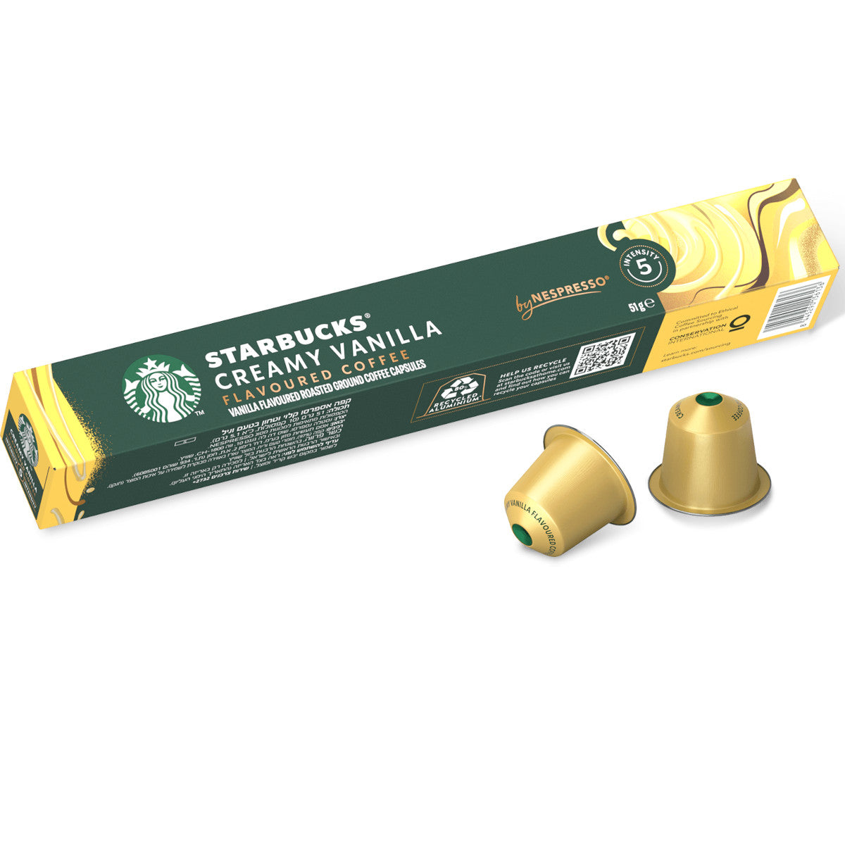 Starbucks Creamy Vanilla Flavoured Coffee - 10 Koffiecups Compatibel met Nespresso Coffee Machine