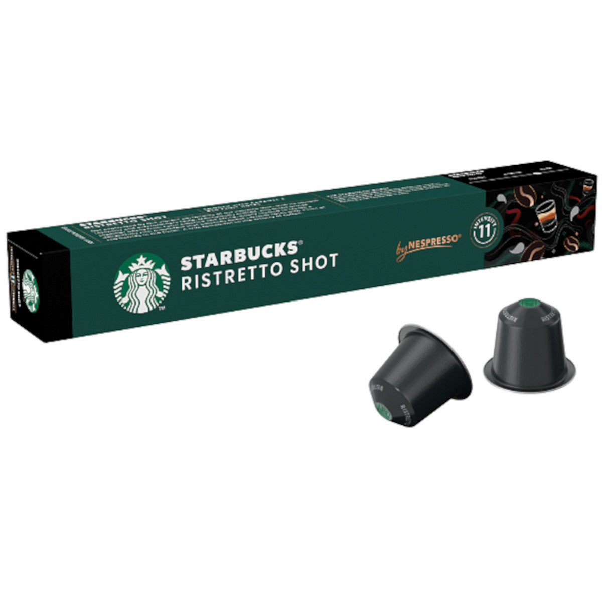 Starbucks Ristretto Shot - 10 Koffiecups Compatibel met Nespresso Coffee Machine
