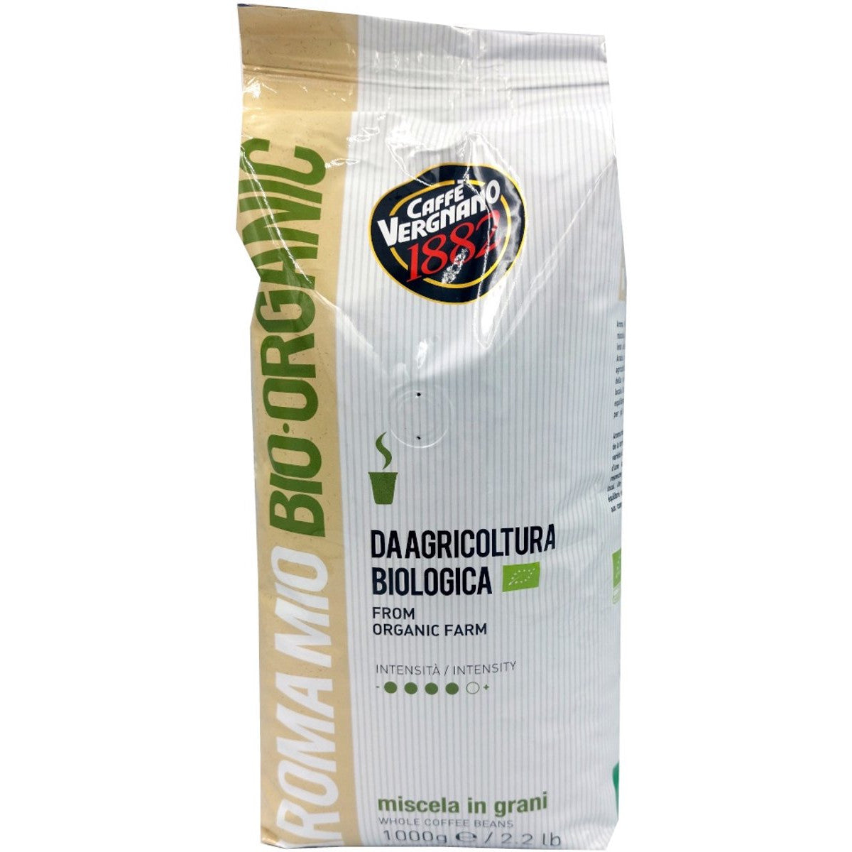 Caffe Vergnano 1882 Aroma Mio Bio Organic Daagricoltura Biologica - Koffiebonen - 1000g