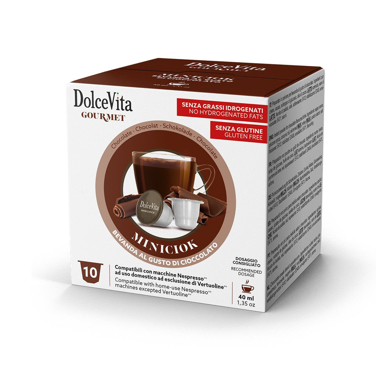 Dolce Vita Gourmet Miniciok - 10 Koffiecups Compatibel met Nespresso Coffee Machine