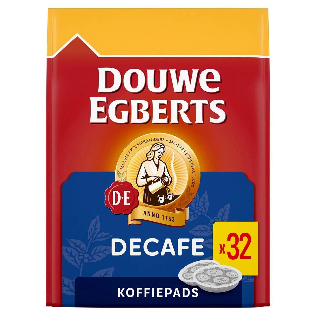 Douwe Egberts Decafe - 32 Koffiepads Compatibel met Senseo