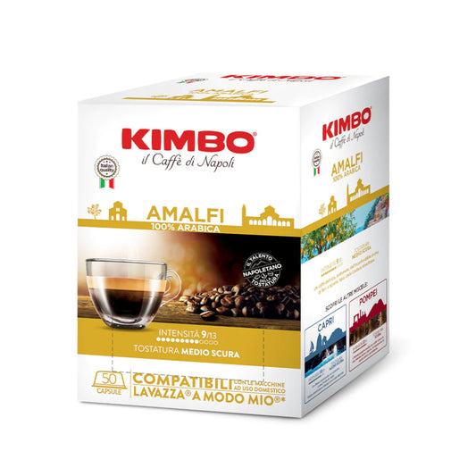 Kimbo il Caffe di Napoli Amalfi - 50 Koffiecups Compatibel met Lavazza A Modo Mio