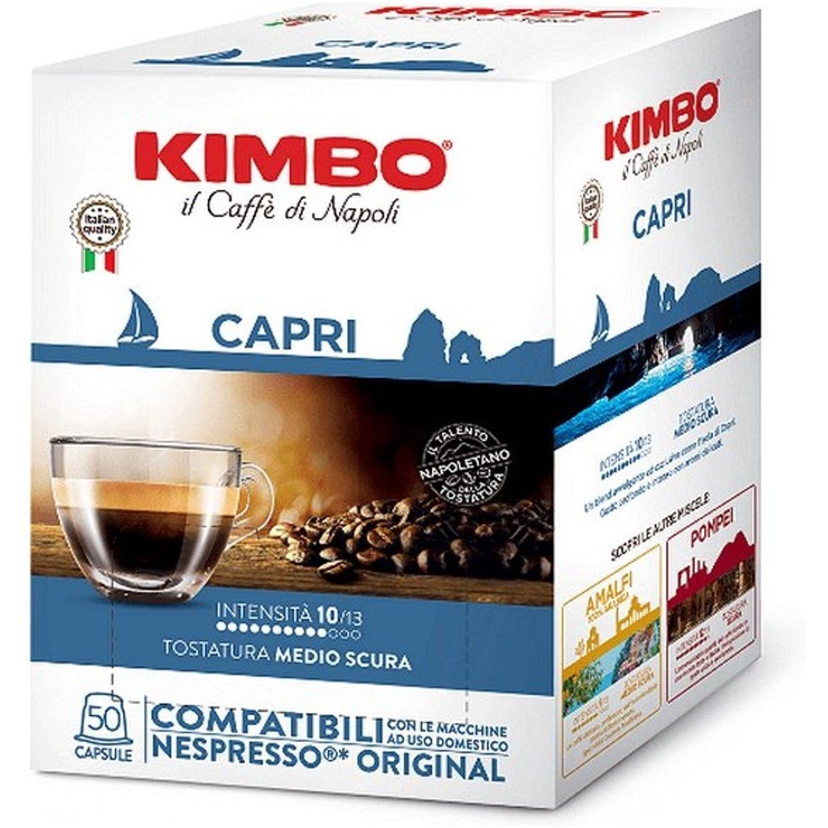 Kimbo il Caffe di Napoli Capri - 50 Koffiecups Compatibel met Lavazza A Modo Mio