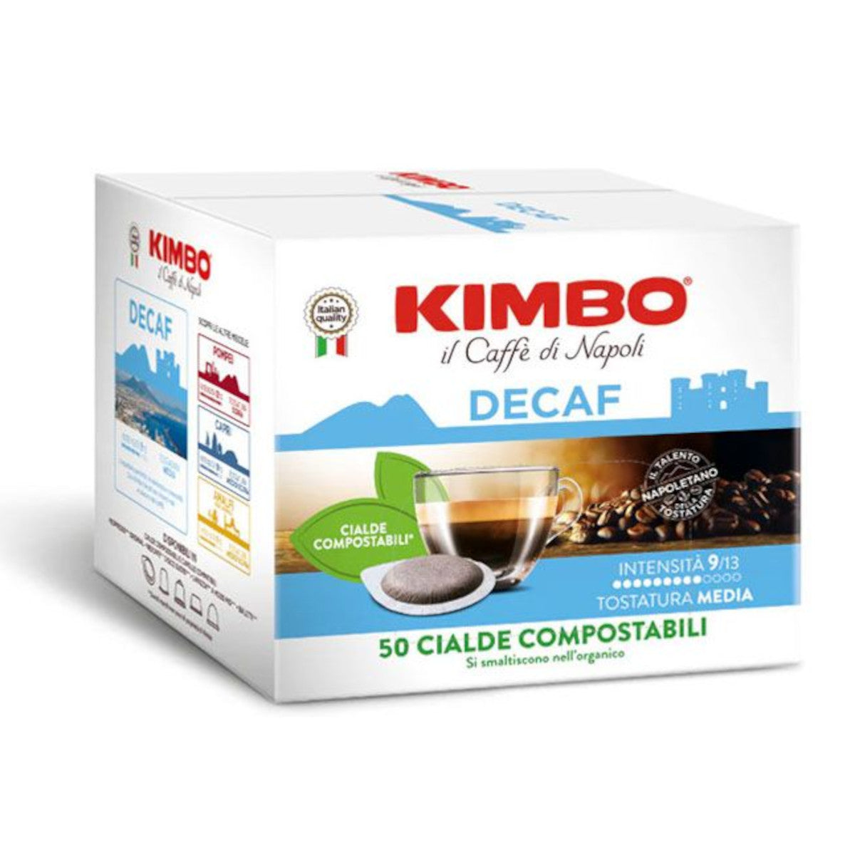 Kimbo il Caffe di Napoli Decaf - E.S.E. - 50 Koffiepads
