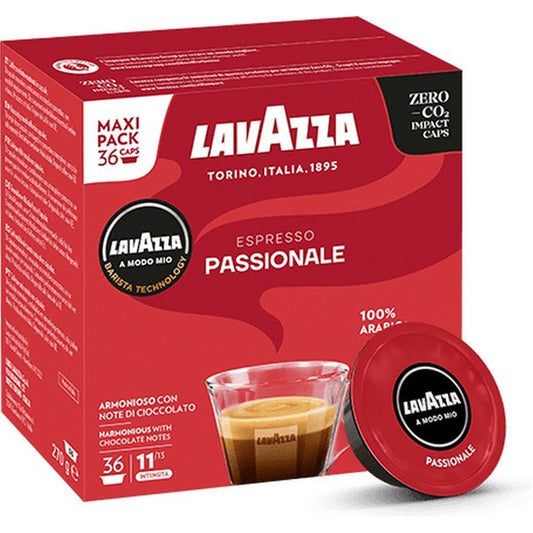 Lavazza Espresso Passionale - 36 Koffiecups Compatibel met Lavazza A Modo Mio