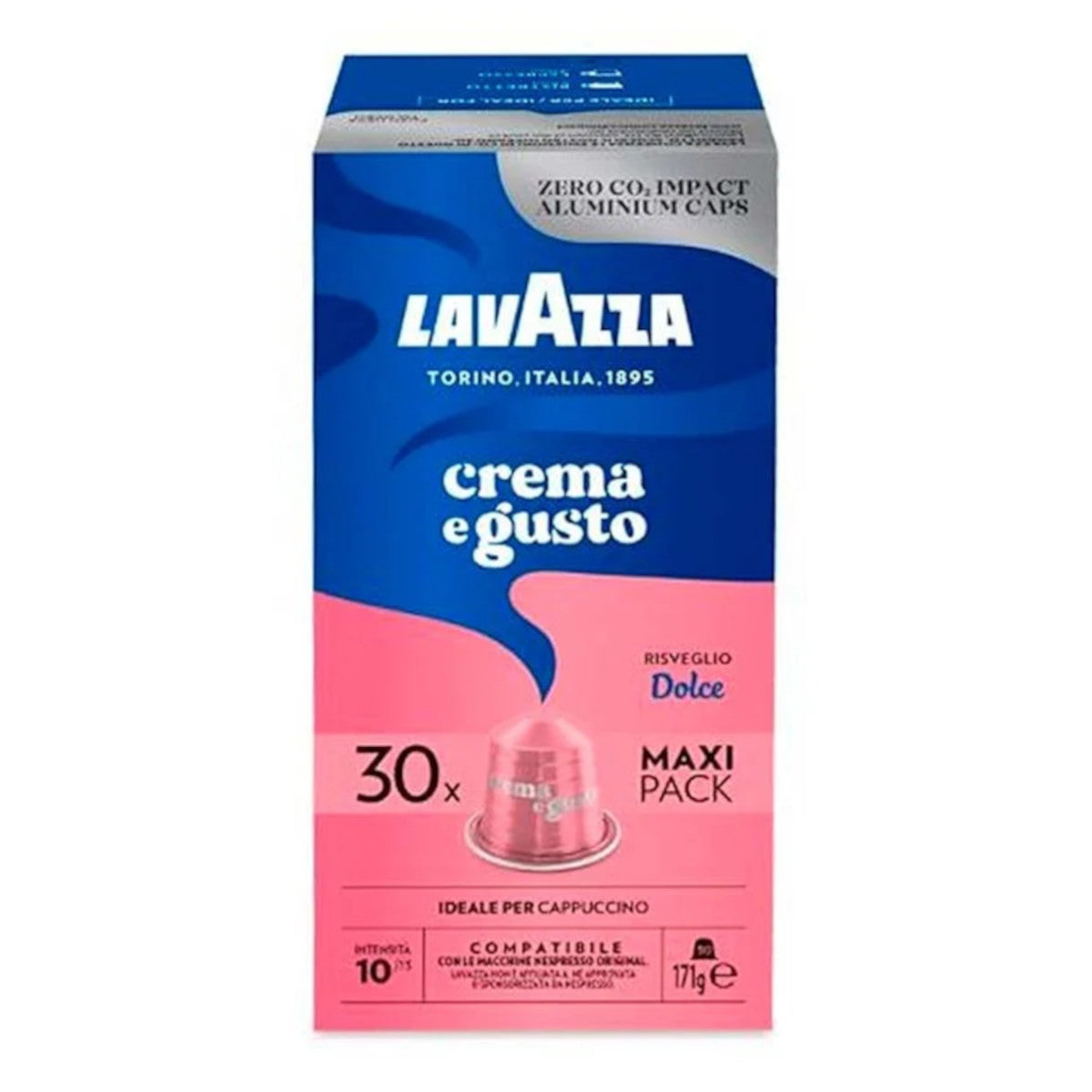 Lavazza Crema E Gusto Dolce - 30 Koffiecups Compatibel met Nespresso Coffee Machine