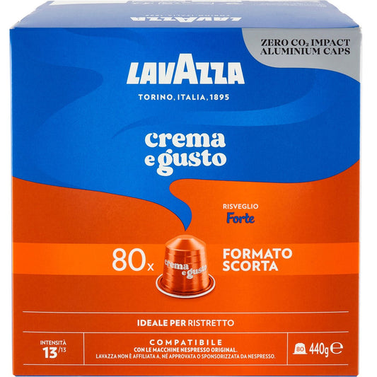 Lavazza Crema E Gusto Forte - 80 Koffiecups Compatibel met Nespresso Coffee Machine