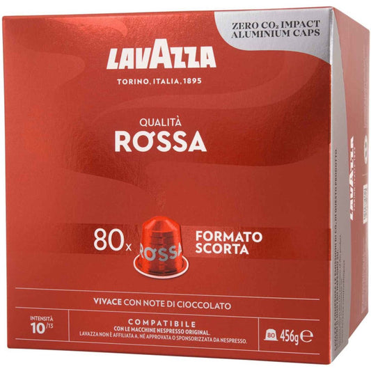 Lavazza Qualita Rossa - 80 Koffiecups Compatibel met Nespresso Coffee Machine