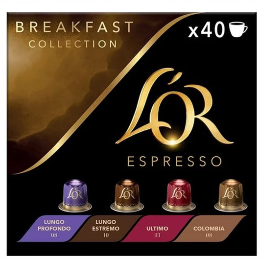 L'Or Espresso Breakfast Collection - 4x10 Koffiecups Compatibel met Nespresso Coffee Machine