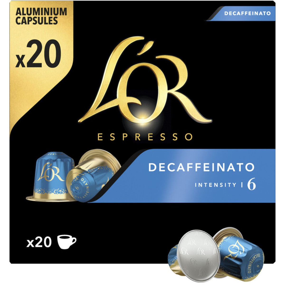 L'Or Espresso Decaffeinato - 20 Koffiecups Compatibel met Nespresso Coffee Machine
