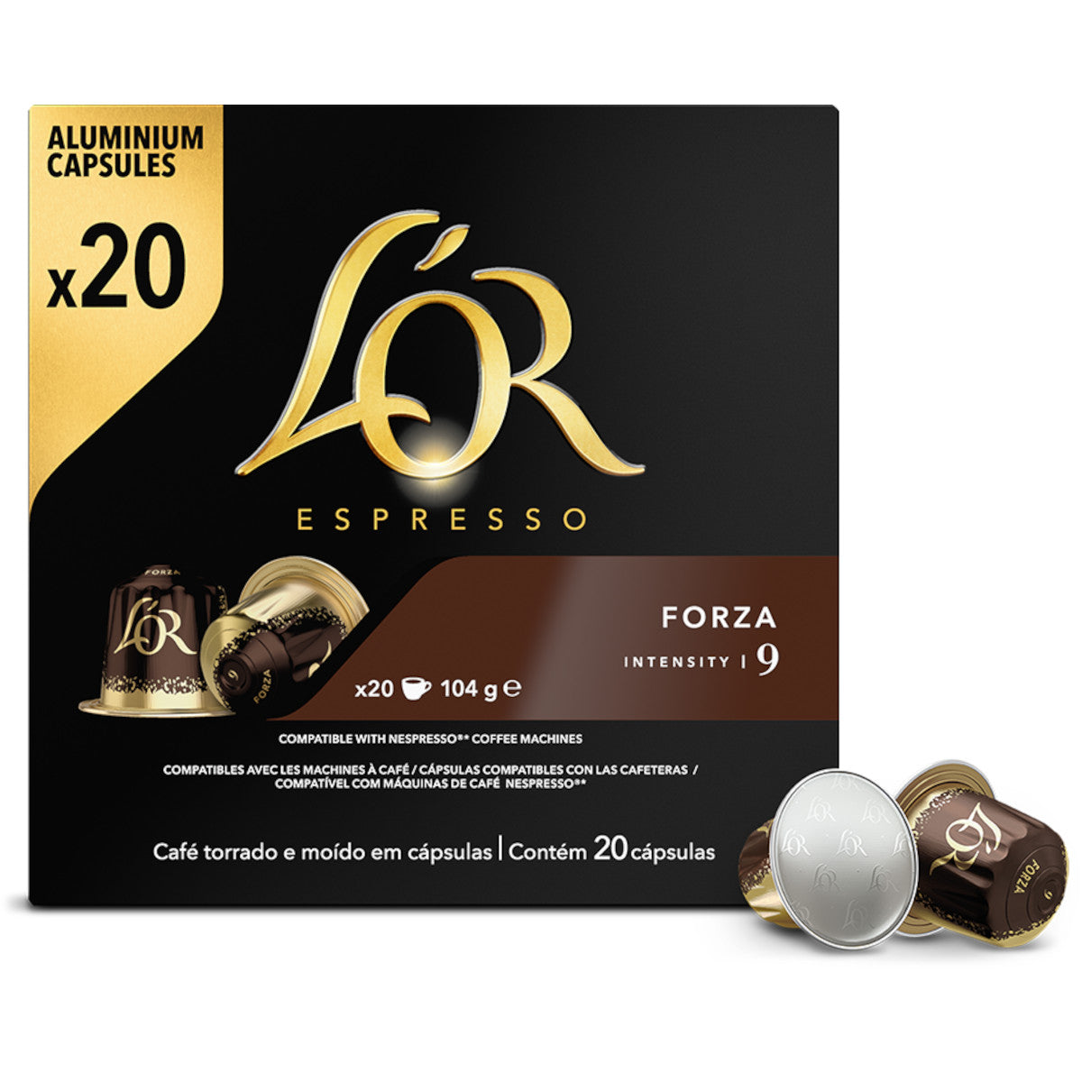 L'Or Espresso Forza - 20 Koffiecups Compatibel met Nespresso Coffee Machine
