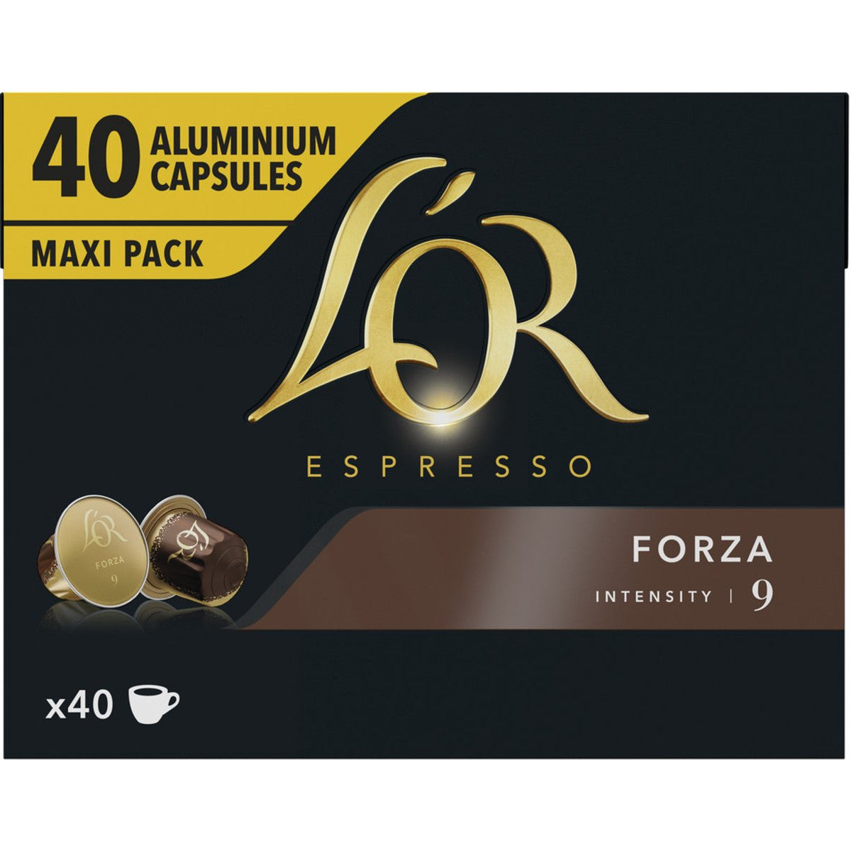 L'Or Espresso Forza - 40 Koffiecups Compatibel met Nespresso Coffee Machine
