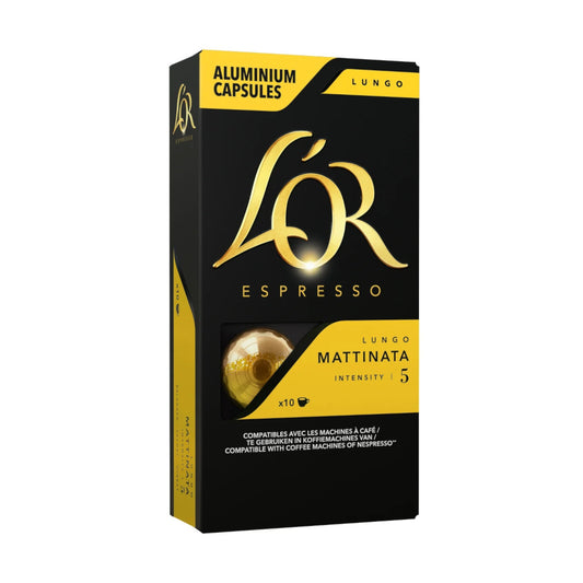 L'Or Espresso Lungo Mattinata - 10 Koffiecups Compatibel met Nespresso Coffee Machine