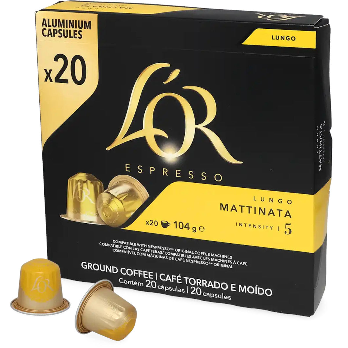 L'Or Espresso Lungo Mattinata - 20 Koffiecups Compatibel met Nespresso Coffee Machine