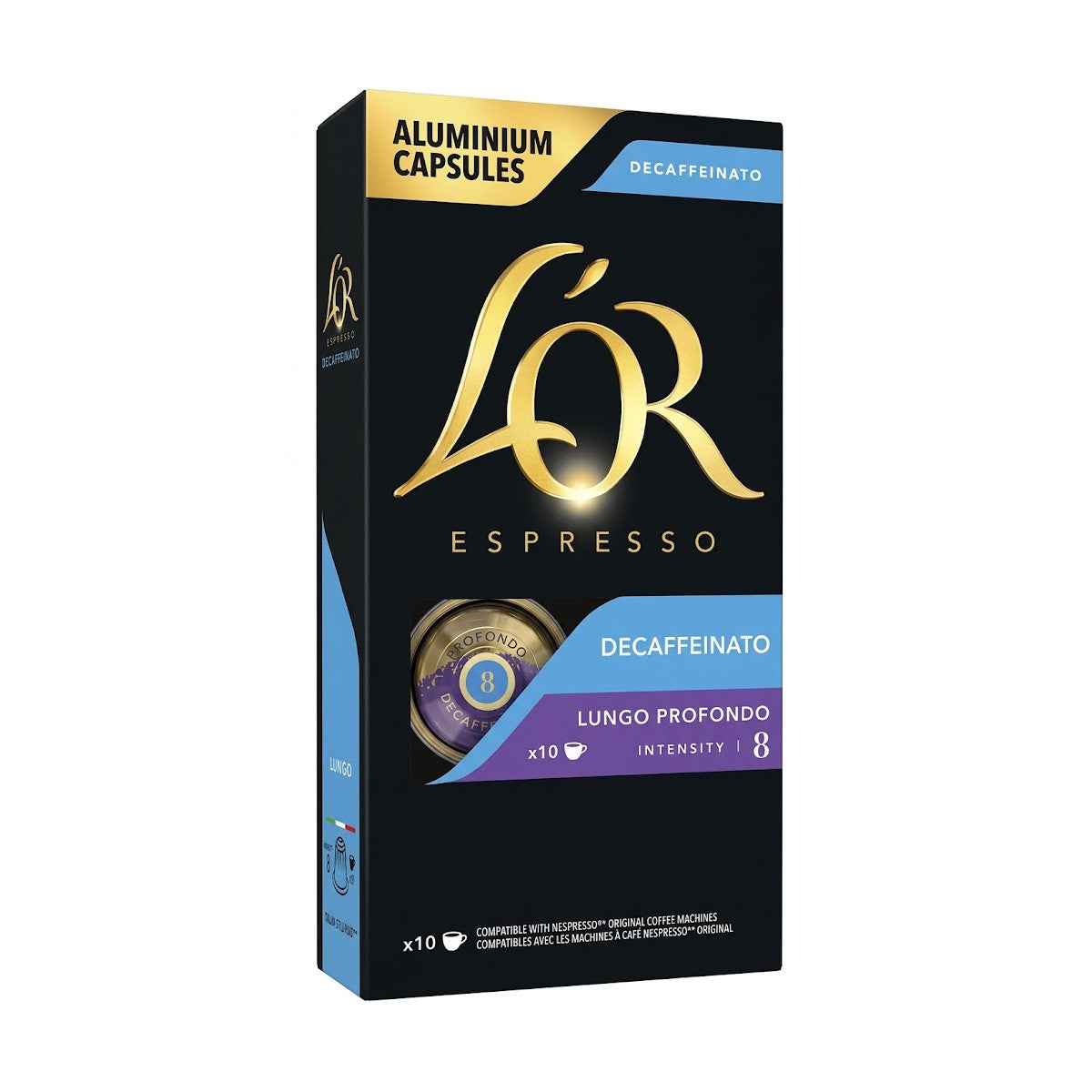 L'Or Espresso Lungo Profondo Decaffeinato - 10 Koffiecups Compatibel met Nespresso Coffee Machine