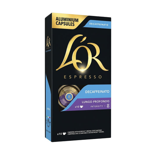 L'Or Espresso Lungo Profondo Decaffeinato - 10 Koffiecups Compatibel met Nespresso Coffee Machine