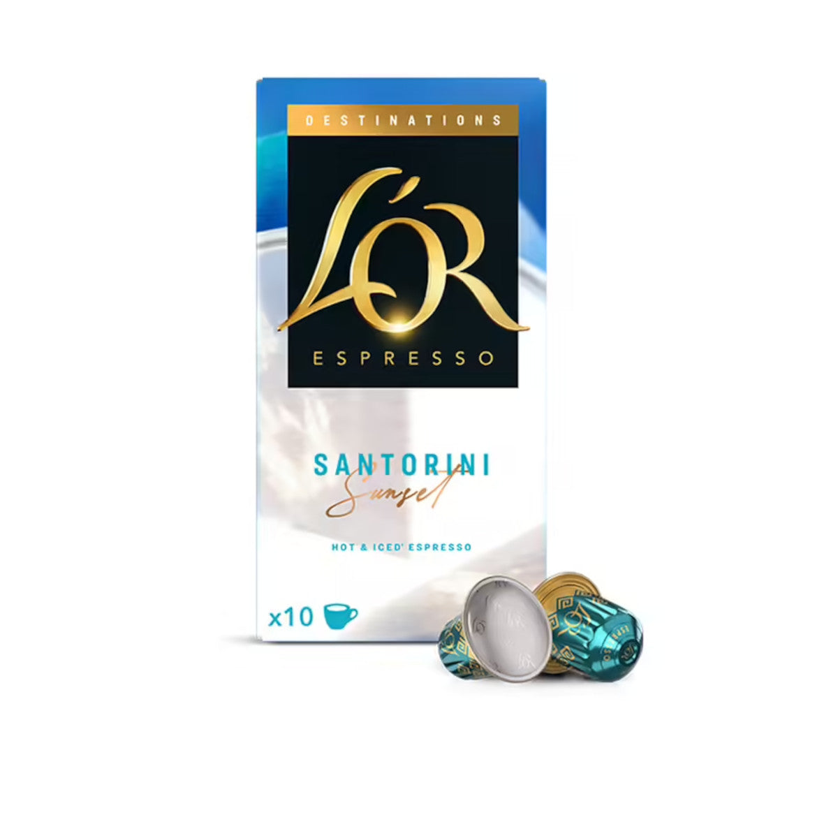 L'Or Destinations Santorini Sunset - 10 Koffiecups Compatibel met Nespresso Coffee Machine