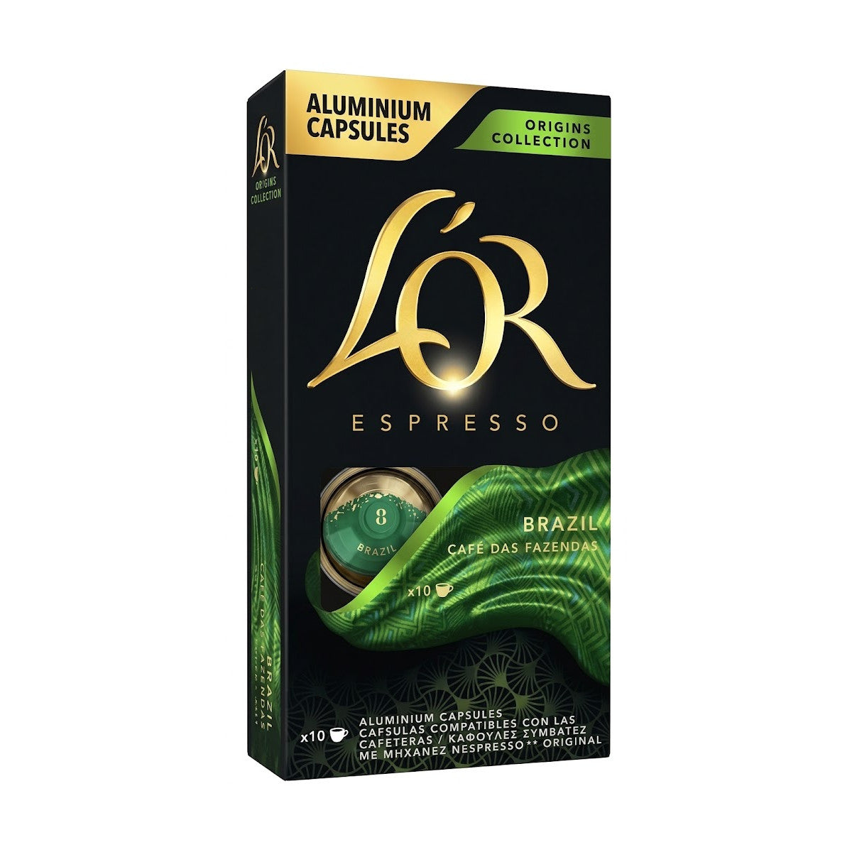 L'Or Espresso Origins Brazil - 10 Koffiecups Compatibel met Nespresso Coffee Machine