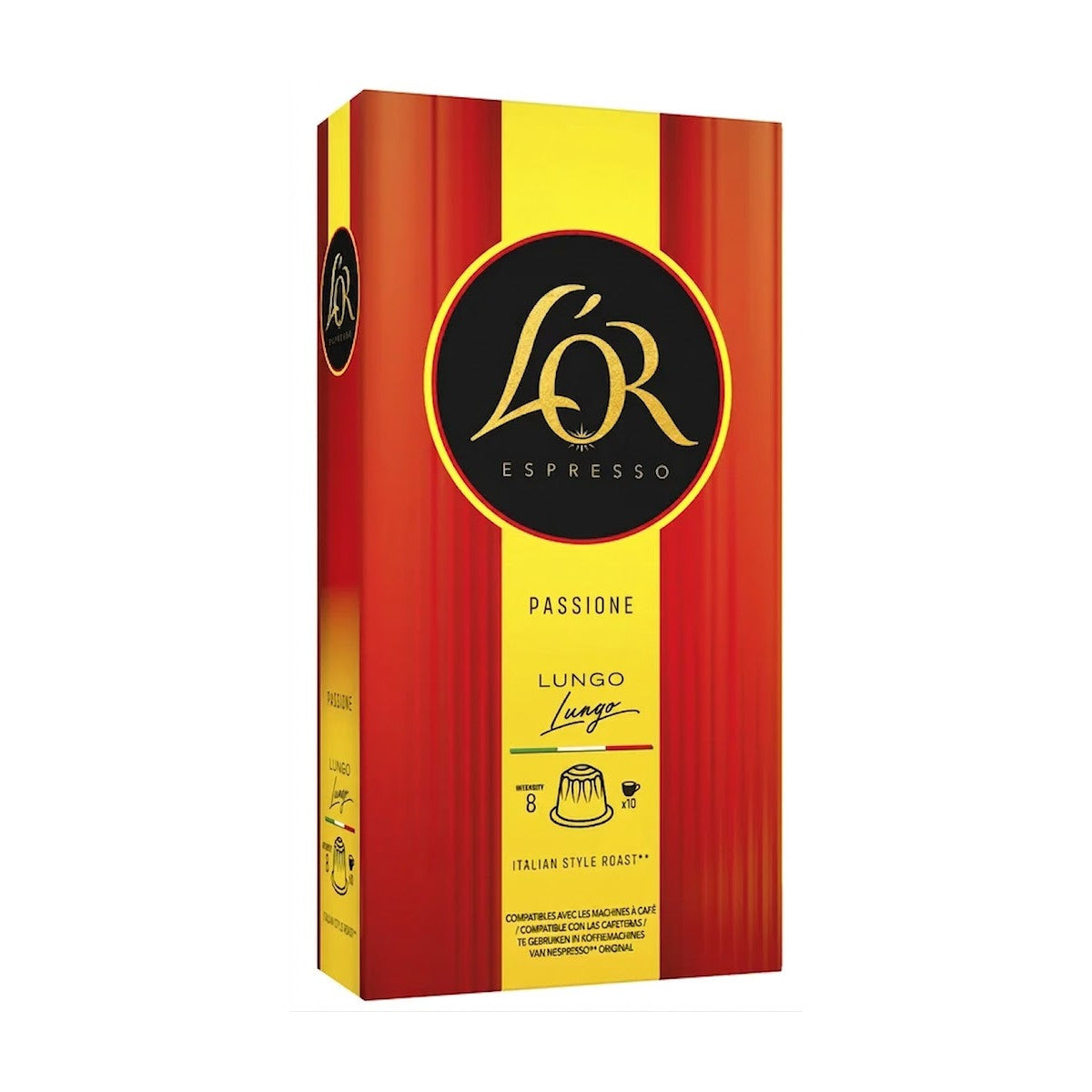 L'Or Espresso Passione Lungo - 10 Koffiecups Compatibel met Nespresso Coffee Machine
