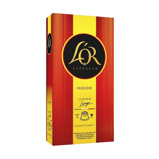 L'Or Espresso Passione Lungo - 10 Koffiecups Compatibel met Nespresso Coffee Machine