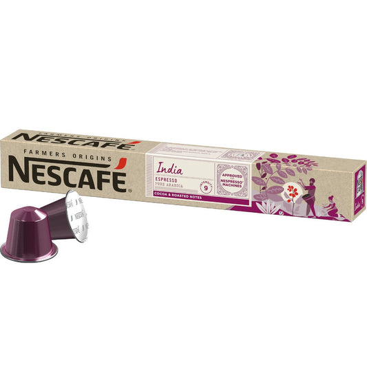 Nescafe Farmers Origins India - 10 Koffiecups Compatibel met Nespresso Coffee Machine