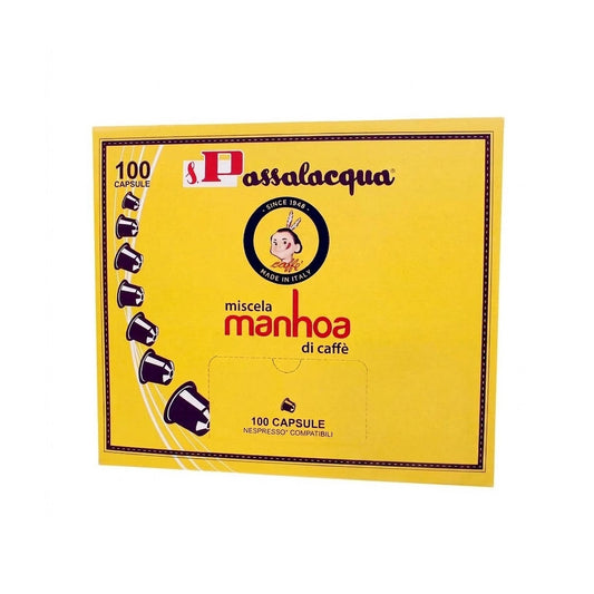 Passalacqua Miscela Manhoa - 100 Koffiecups Compatibel met Nespresso Coffee Machine