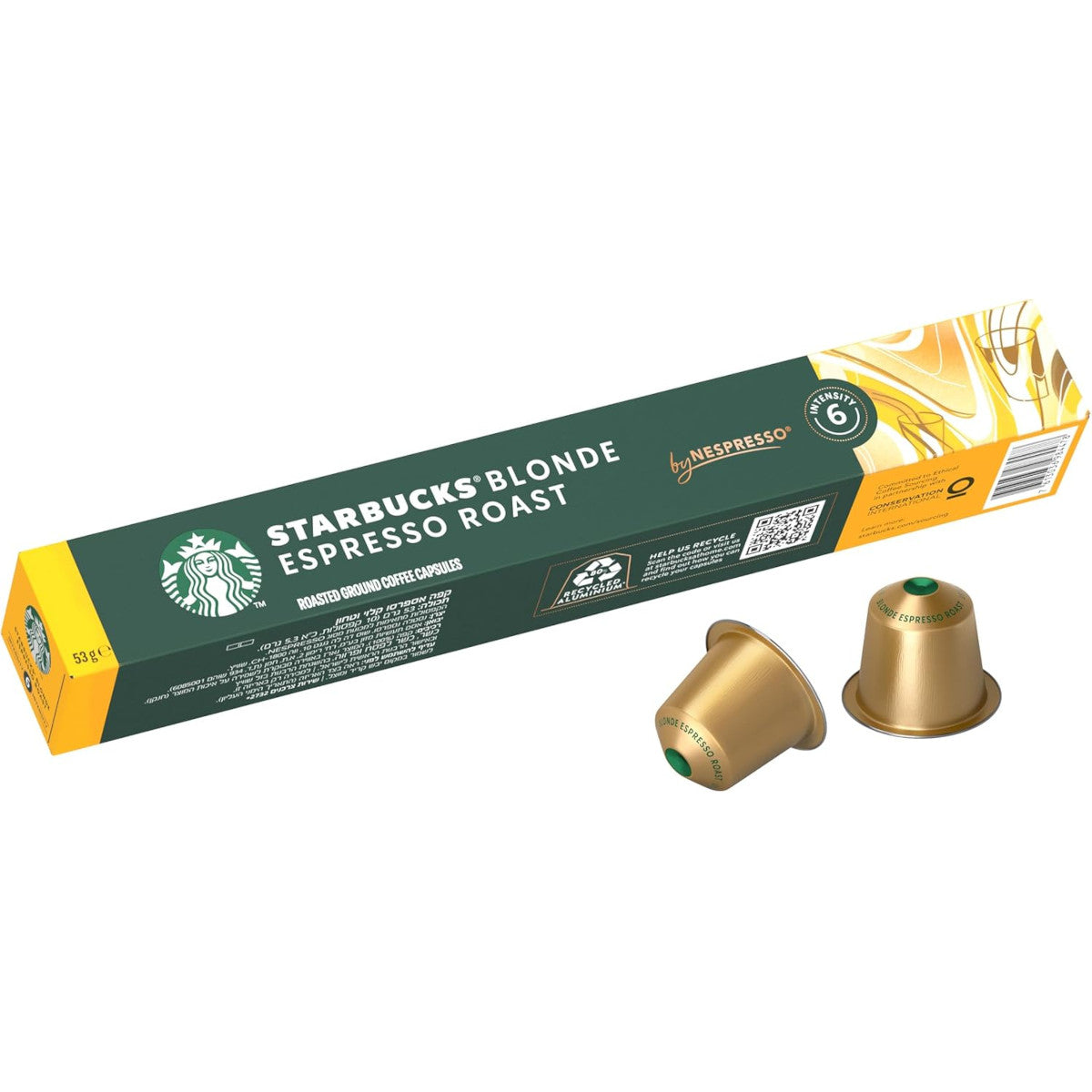 Starbucks Blonde Espresso Roast - 10 Koffiecups Compatibel met Nespresso Coffee Machine