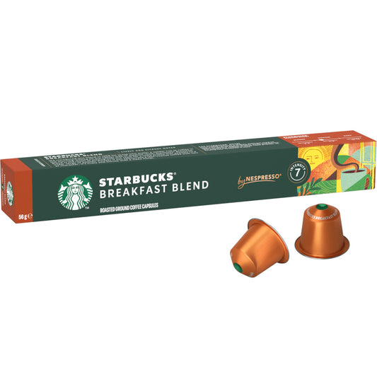 Starbucks Breakfast Blend - 10 Koffiecups Compatibel met Nespresso Coffee Machine