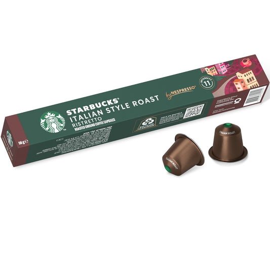 Starbucks Italian Style Roast Ristretto - 10 Koffiecups Compatibel met Nespresso Coffee Machine