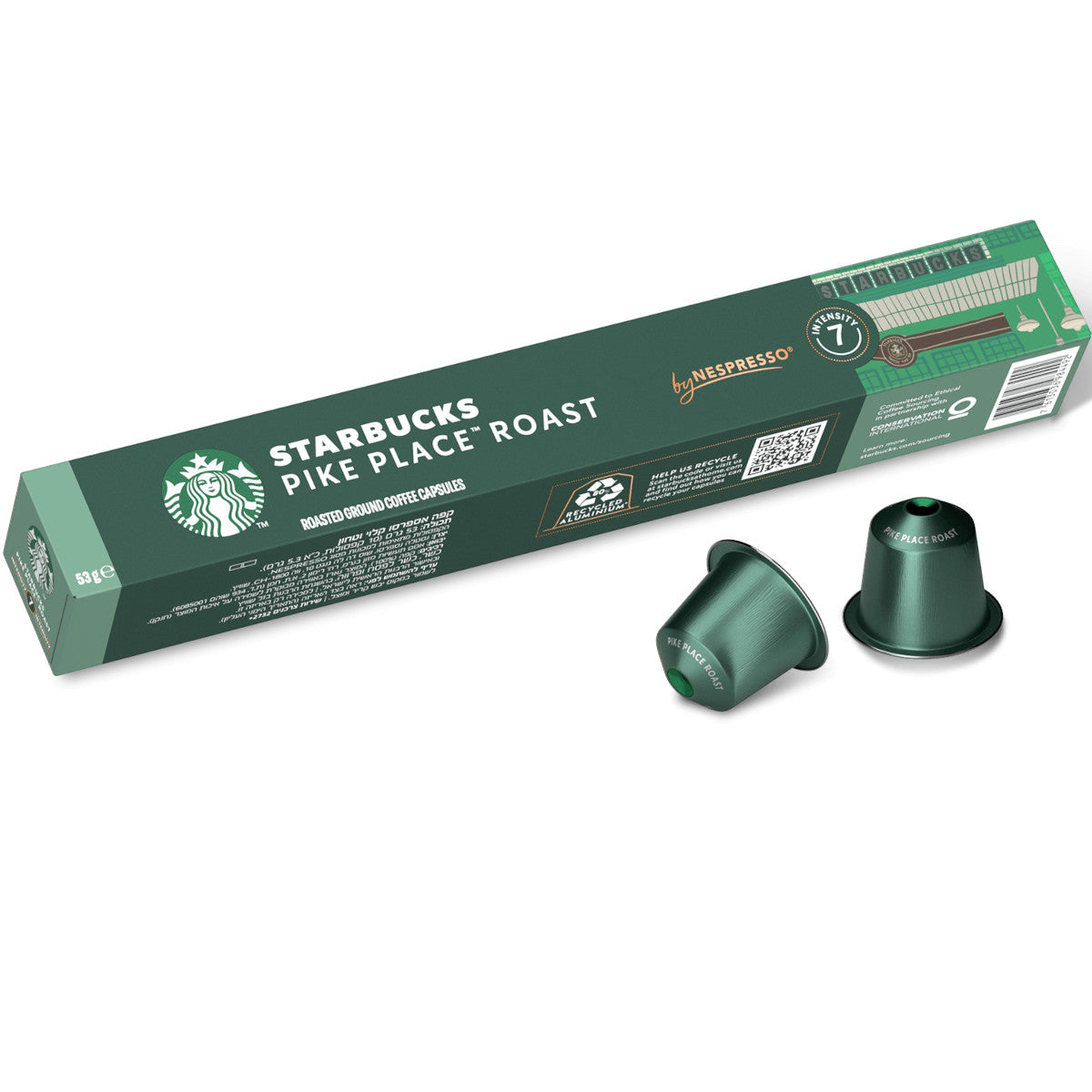 Starbucks Pike Place Roast - 10 Koffiecups Compatibel met Nespresso Coffee Machine