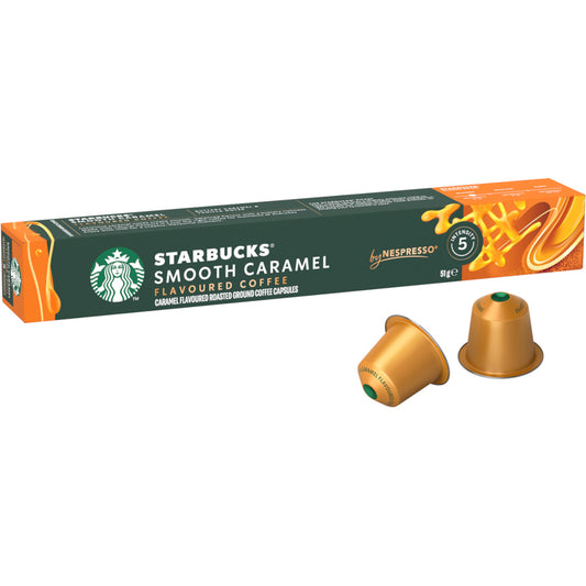 Starbucks Smooth Caramel Flavoured Coffee - 10 Koffiecups Compatibel met Nespresso Coffee Machine